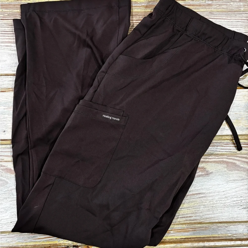 Healing Hands Dark Brown Women’s Scrub Set - Picture 3 of 4